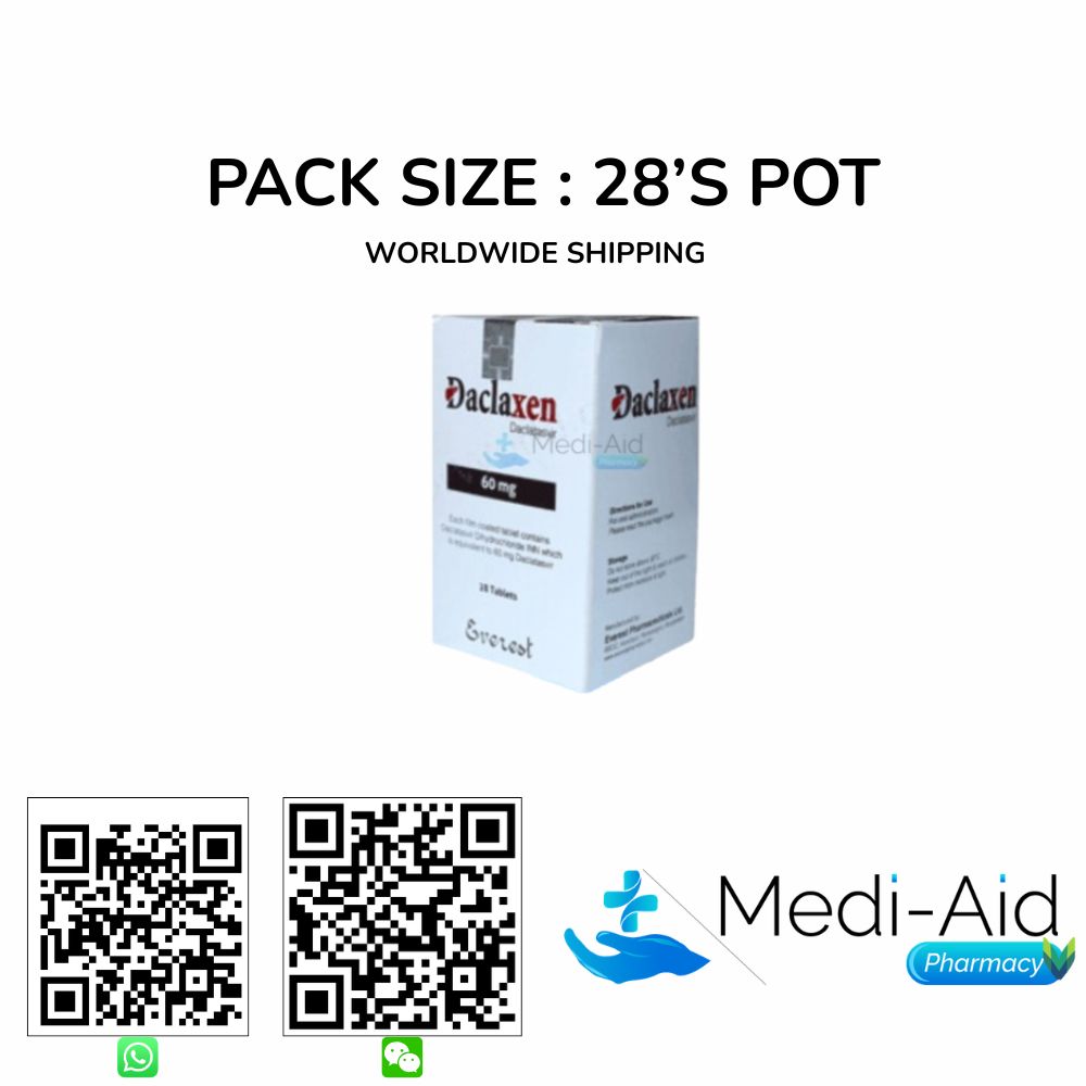 Buy Daclaxen 60 MG (Daclatasvir) - Mediaid pharmacy Online