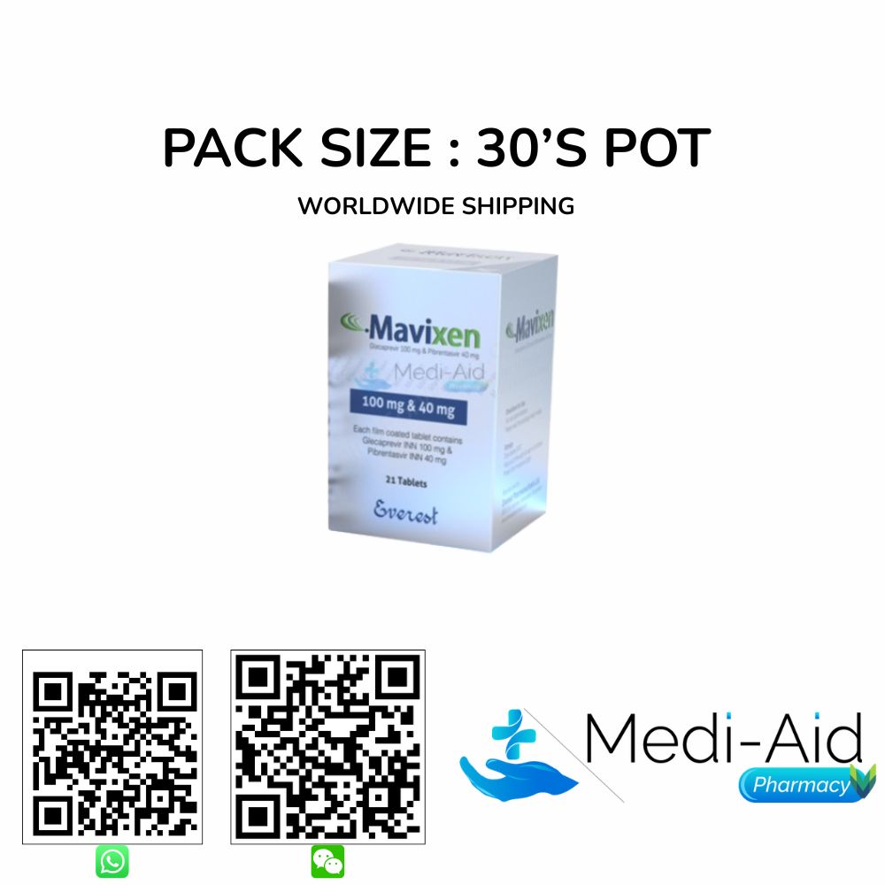 Buy Mavixen 100 MG _ 40 MG (Glecaprevir _ Pibrentasvir ) - Mediaid pharmacy Online